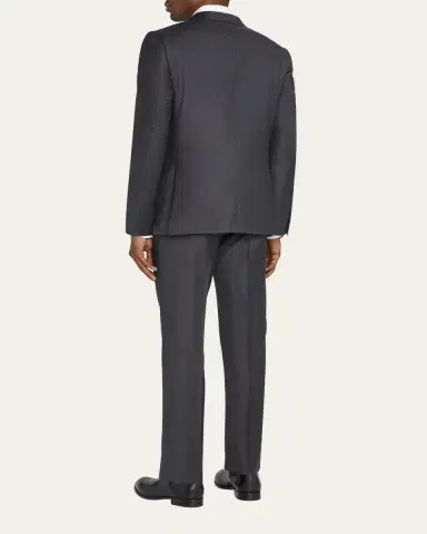 ZEGNA Men's Wool Tic-Weave Suit | Thumbnail 7