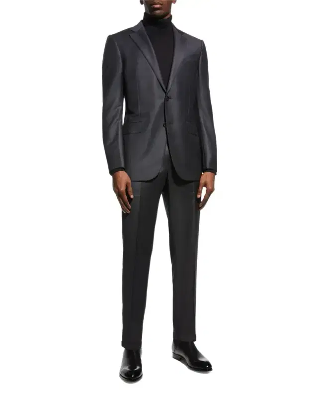 Men's Wool Tic-Weave Suit