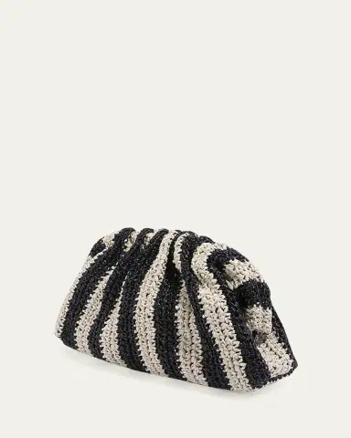 Maria La Rosa Game Striped Crochet Clutch Bag | Thumbnail 3