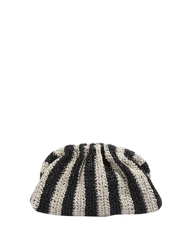 Game Striped Crochet Clutch Bag