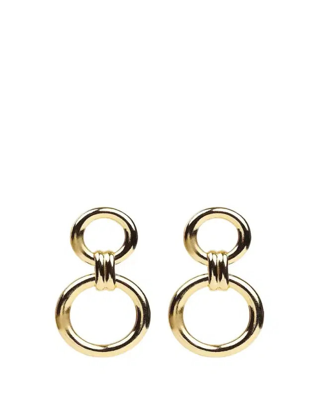 Ben-Amun Circle Post and Drop Earrings