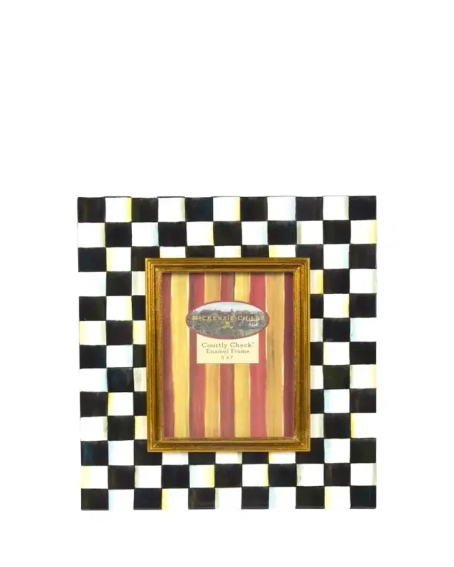 MacKenzie-Childs Courtly Check Enamel Frame, 5x7