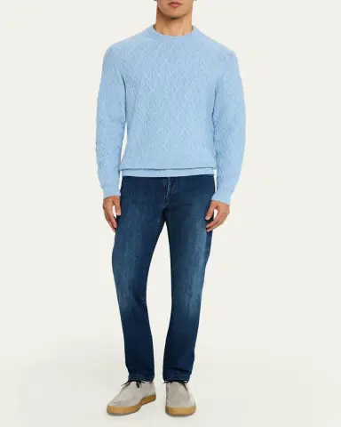 Kiton Men's Dark-Wash Denim Jeans | Thumbnail 2