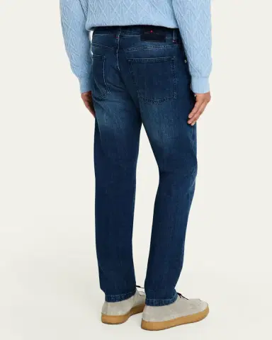Kiton Men's Dark-Wash Denim Jeans | Thumbnail 3