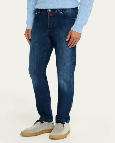 Kiton Men's Dark-Wash Denim Jeans | Thumbnail 4