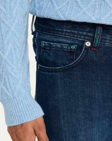 Kiton Men's Dark-Wash Denim Jeans | Thumbnail 5