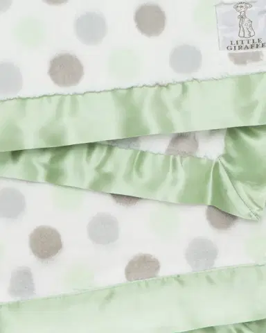Little Giraffe Luxe Dot Printed Plush Baby Blanket | Thumbnail 2