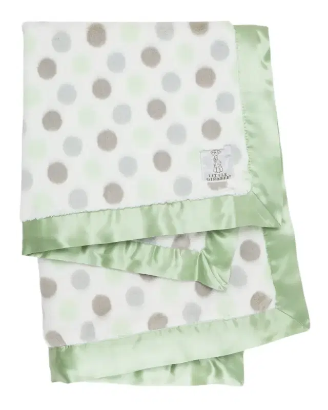 Little Giraffe Luxe Dot Printed Plush Baby Blanket
