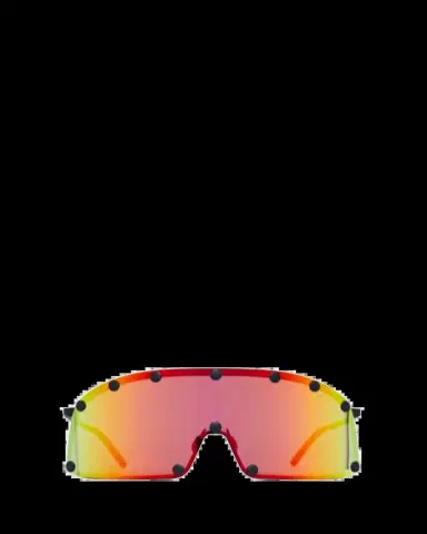 Rick Owens Men's Mirrored Studded Shield Sunglasses | Thumbnail 2