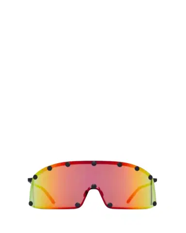 Rick Owens Men's Mirrored Studded Shield Sunglasses | Thumbnail 1