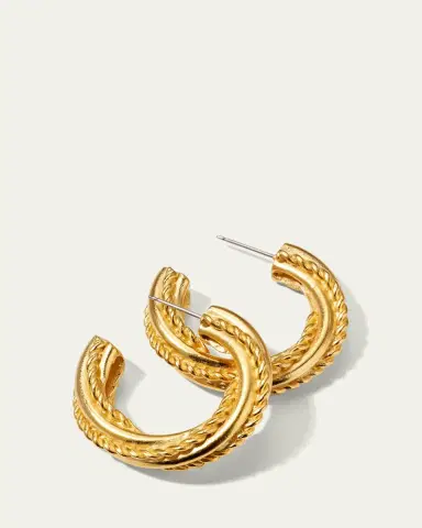 ben-amun Gold Hoop Earrings | Thumbnail 3