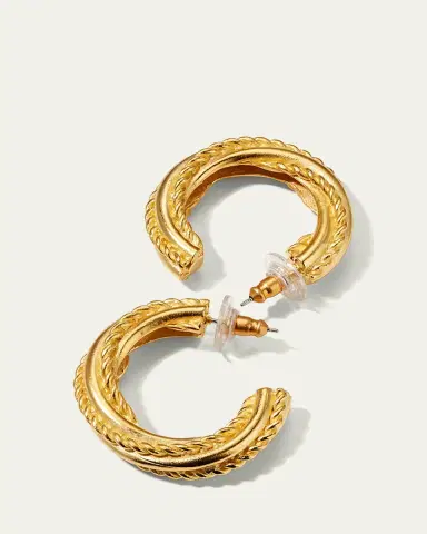ben-amun Gold Hoop Earrings | Thumbnail 4