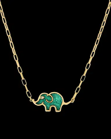 Audrey C. Jewels Elephant Enamel Necklace | Thumbnail 2