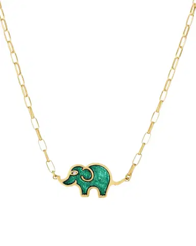 Audrey C. Jewels Elephant Enamel Necklace | Thumbnail 1