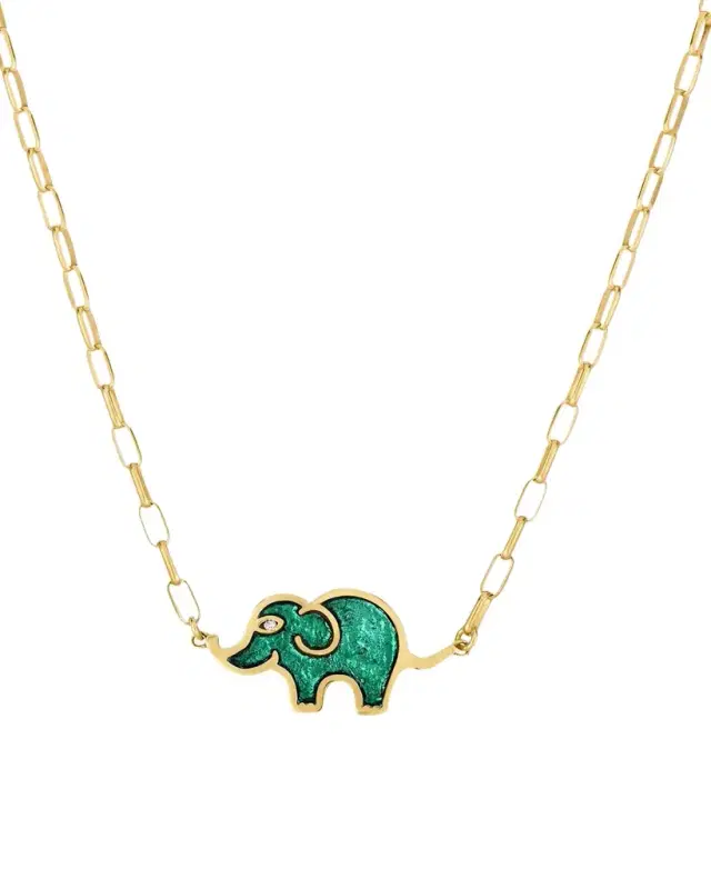 Elephant Enamel Necklace Elephant Enamel Necklace