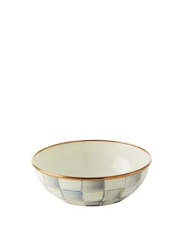 MacKenzie-Childs Sterling Check Everyday Bowl