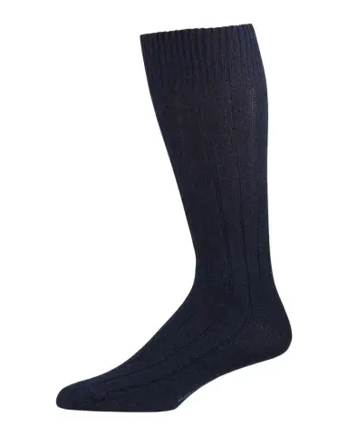 Marcoliani Men's Ribbed Cashmere Dress Socks | Thumbnail 1