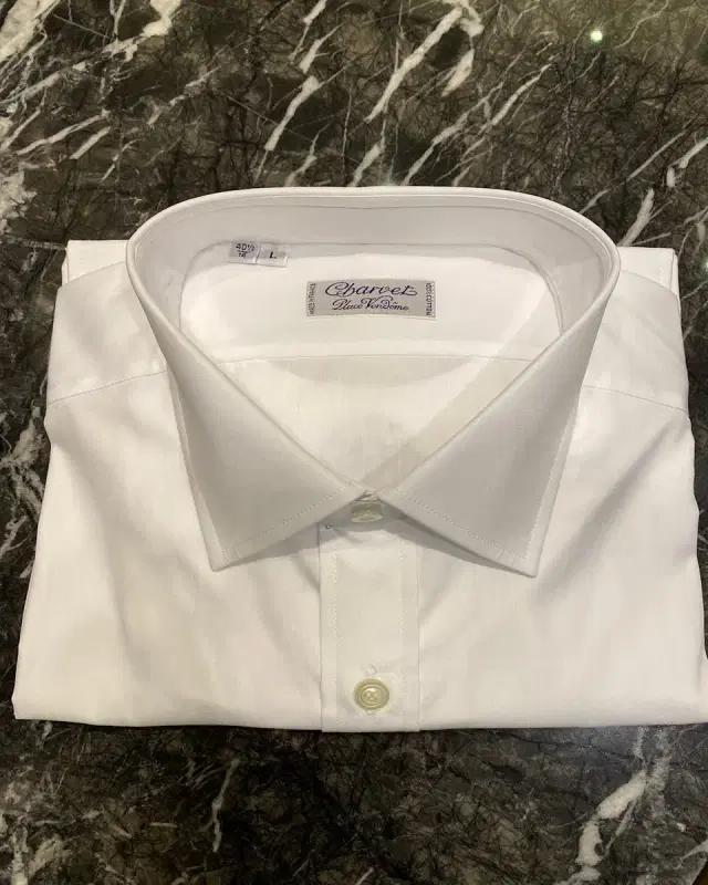Men's Slim Darted French-Cuff Poplin Dress Shirt