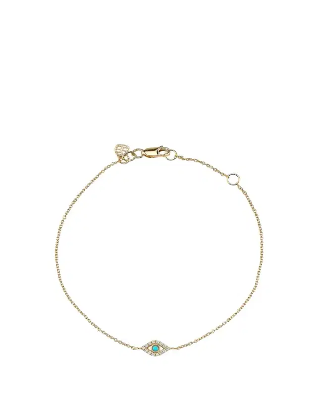 Sydney Evan Small Diamond Evil Eye Bracelet