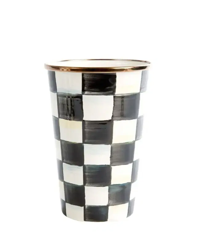 MacKenzie-Childs Courtly Check Enamel Tumbler