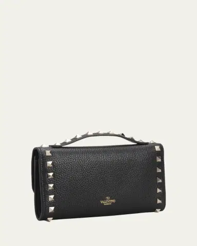 Valentino Garavani Rockstud Leather Wallet on Chain | Thumbnail 3