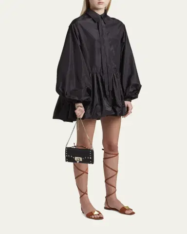 Valentino Garavani Rockstud Leather Wallet on Chain | Thumbnail 5
