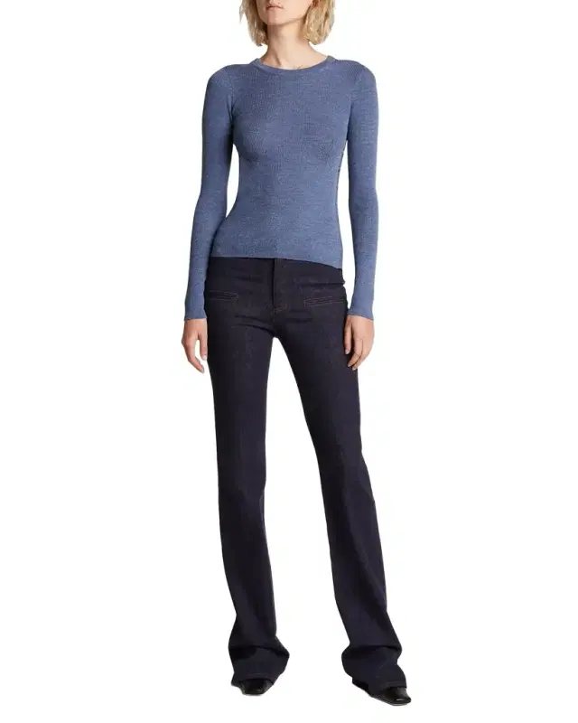 Flared Denim Pants