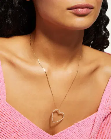 Lana 14K Gold Flawless Heart Necklace | Thumbnail 2