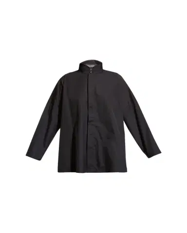 Eskandar Wide Double Stand Collar Shirt - Long | Thumbnail 1 Eskandar Wide Double Stand Collar Shirt - Long | Thumbnail 1