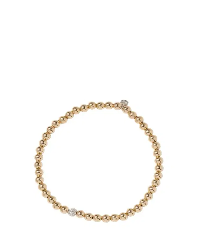 Sydney Evan 14k White Gold Diamond Bead Ball Bracelet