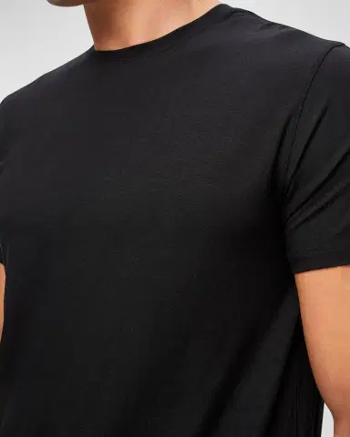 Derek Rose Men's Short-Sleeve Tee, Black | Thumbnail 3