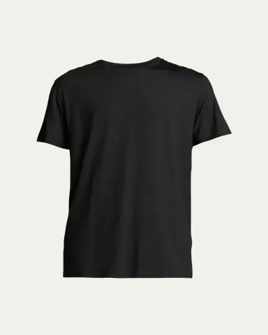 Derek Rose Men's Short-Sleeve Tee, Black | Thumbnail 5