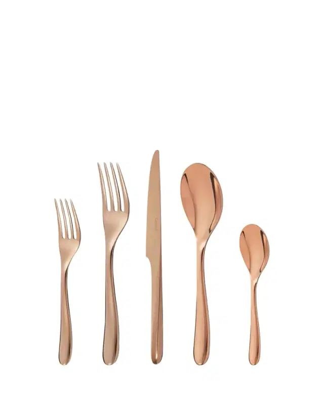 Christofle Lame de Copper 5-Piece Flatware Set