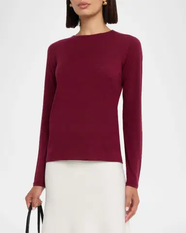 Majestic Filatures Machine Washable Cashmere Crewneck Pullover | Thumbnail 36