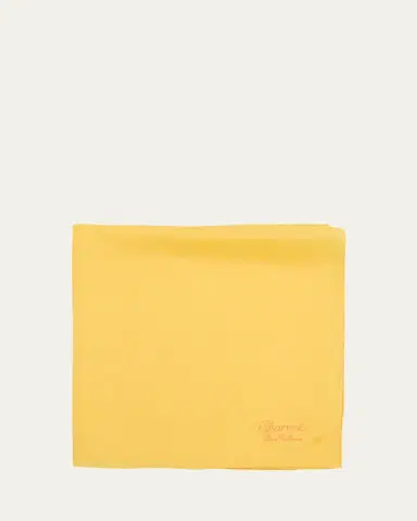 Charvet Men's Silk Logo-Print Pocket Square | Thumbnail 2