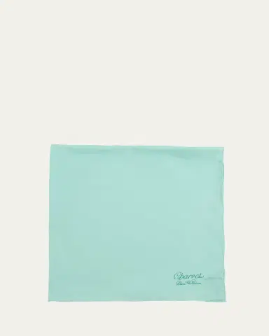 Charvet Men's Silk Logo-Print Pocket Square | Thumbnail 3