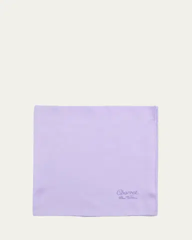 Charvet Men's Silk Logo-Print Pocket Square | Thumbnail 5