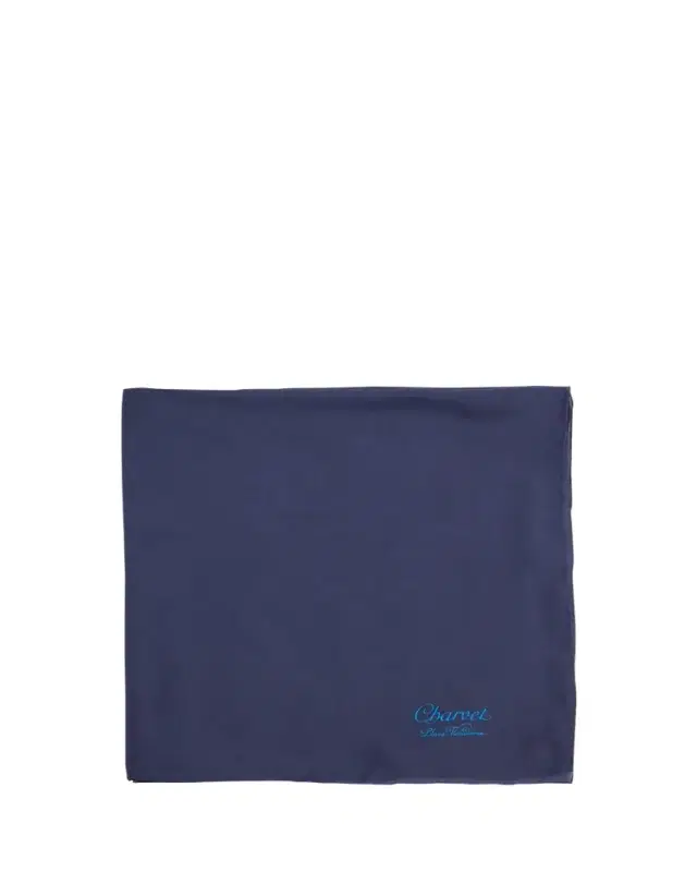 Charvet Men's Silk Logo-Print Pocket Square