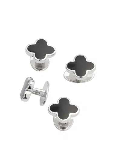 Jan Leslie Men's Mother-of-Pearl Clover Shirt Studs | Thumbnail 1