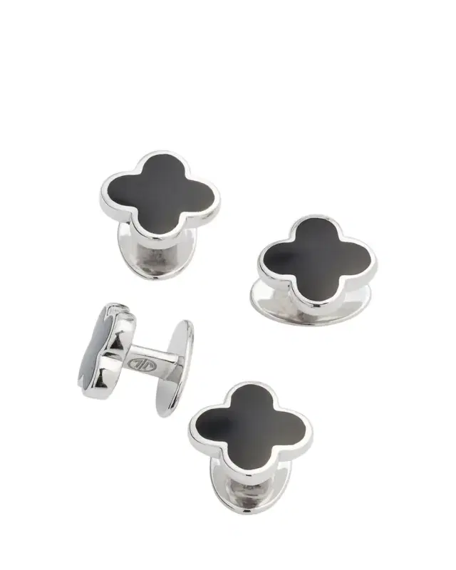 Jan Leslie Men's Mother-of-Pearl Clover Shirt Studs