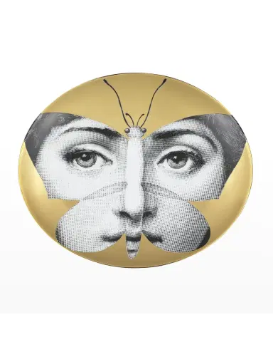 FORNASETTI Tema E Variazioni n. 96 Butterfly Face Gold Wall Plate | Thumbnail 2
