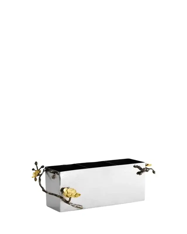 Michael Aram Gold Orchid Cutlery Caddy