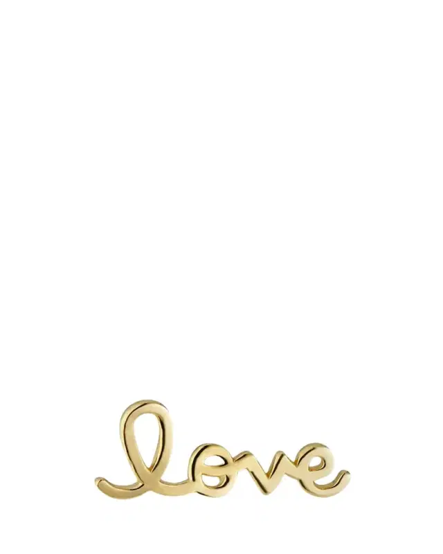 Sydney Evan 14k Love Script Earring, Single