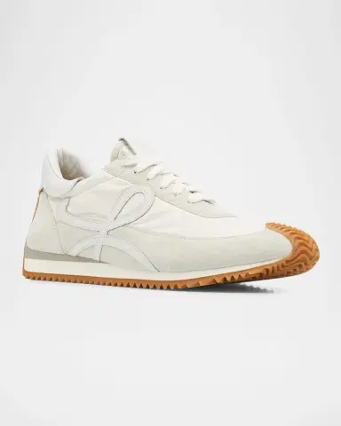 Loewe Men's Flow Runner 2.0 Nylon and Suede Sneakers | Thumbnail 2