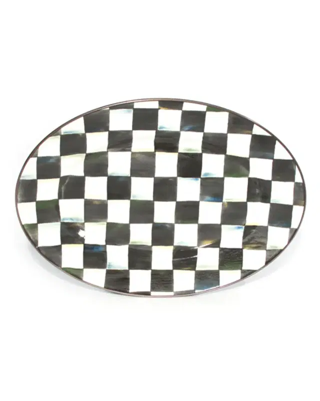 MacKenzie-Childs Courtly Check Oval Platter