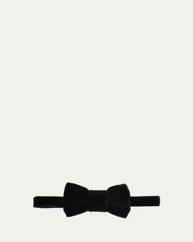 Charvet Men's Velvet Bow Tie | Thumbnail 2