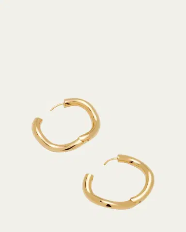 Charlotte Chesnais Maxi Wave Hoop Earrings in Gold Vermeil | Thumbnail 4