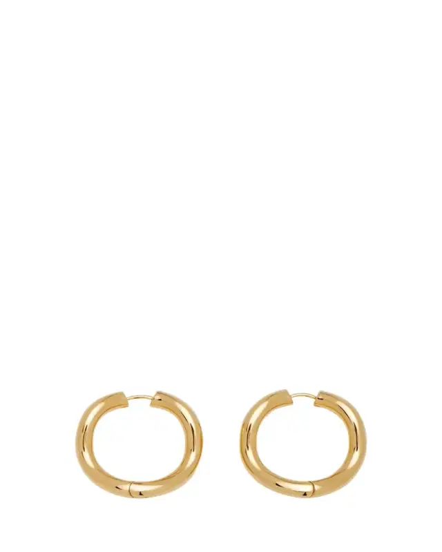 Maxi Wave Hoop Earrings in Gold Vermeil