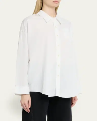 R13 Drop Neck Oxford Shirt | Thumbnail 4