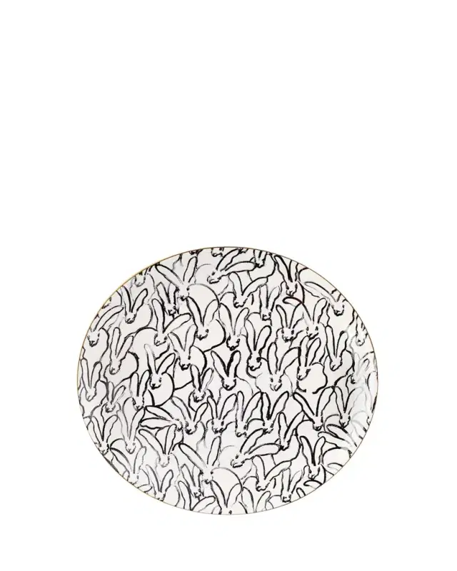 Rabbit Run Salad Plate with Gold Rim